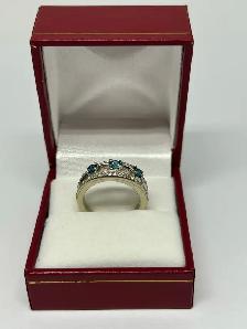 14k W/G Blue Diamond Ring - Photo 9