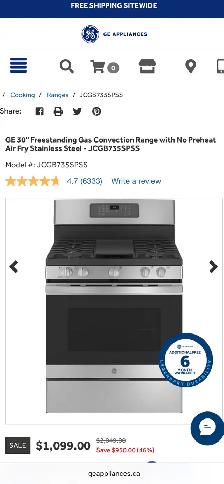 NEW GE 30' Gas Freestanding Range Stove (Stainless Steel) - Photo 10