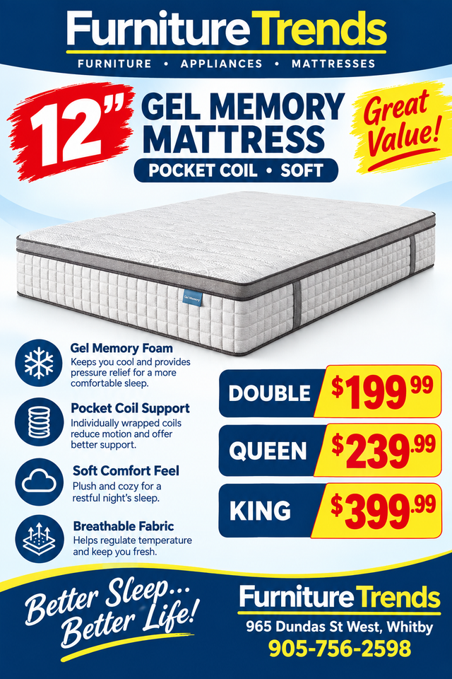 Memory Foam Gel Mattress