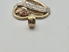 (B4609) Pendant 10kt Mixed Gold 1.30 grams Heart, MOM - Photo 4