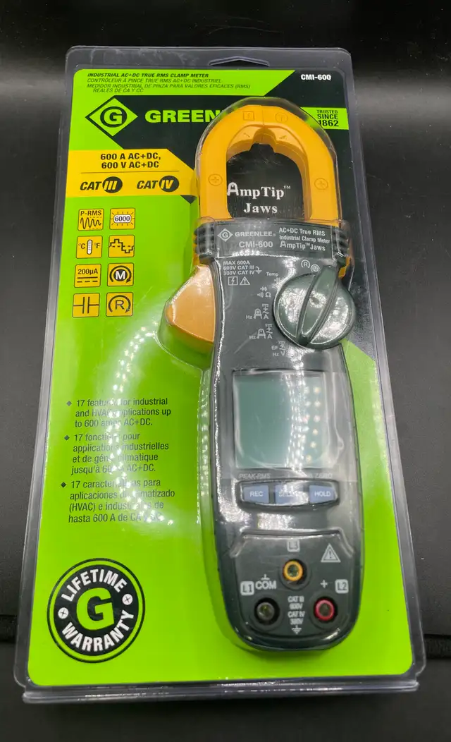 GREENLEE AC DC TRUE RMS CLAMP METER CMI-600