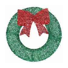 Wreath With LED Lights 36'