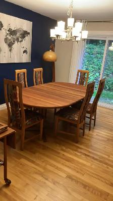 Mid century. TEAK TECK. Ensemble salle à manger. Chaises. Chairs - Photo 9