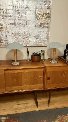 Mid century modern. Vintage. 2 lampes IKEA KVINTOL / Buffet TEAK - Photo 2