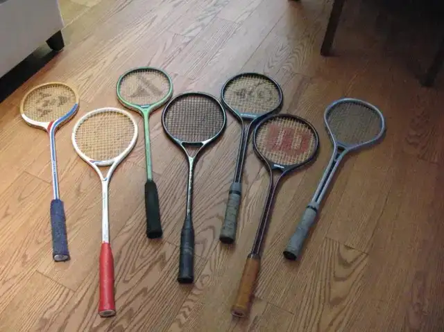 Vintage Round Faced Squash Rackets