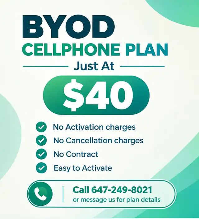 BYOD Cellphone Plan From $40