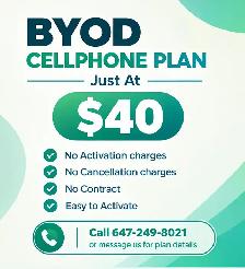 BYOD Cellphone Plan From $40