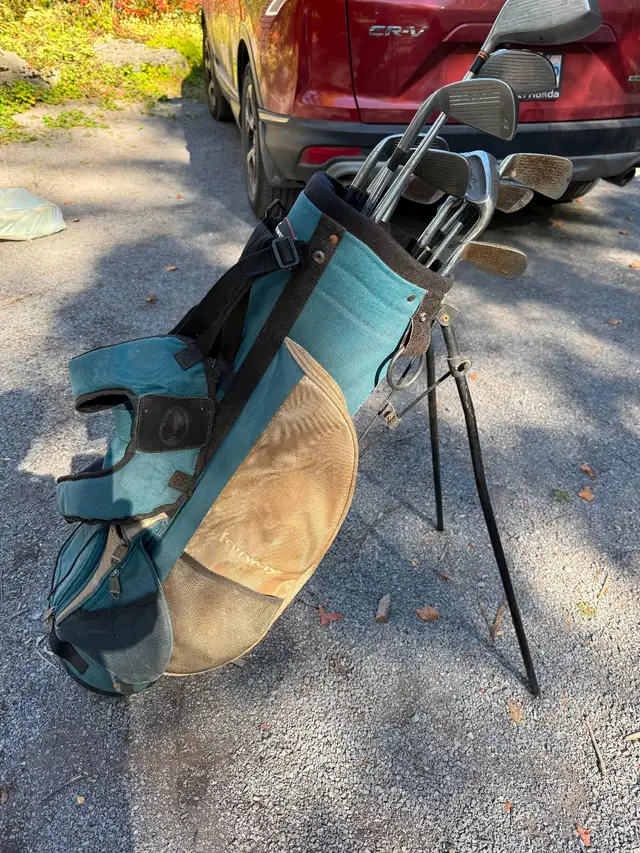 Golf bag and clubs