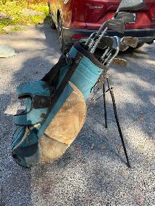 Golf bag and clubs