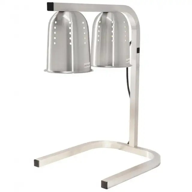 Omcan Two Bulb Commercial Portable Heat Lamp Display Warmer