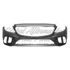 Mercedes C300 Wagon 2019-2020 Bumper Front Primed Amg Without