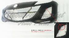 Mazda 3 2010-2011 Bumper Front 2.5/2.0l Primed W/Flush Edge