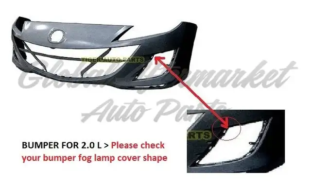 Mazda 3 2010-2011 Bumper Front 2.0l Primed W/Bumper Overlap