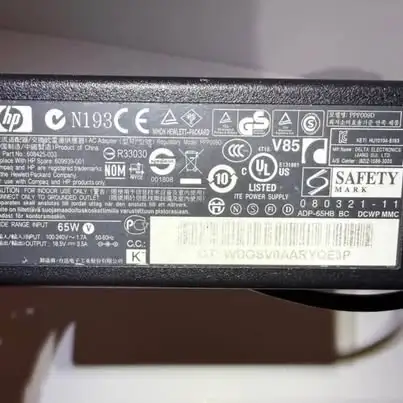 Genuine HP 65W Laptop Charger (Model PPP009D / P/N...