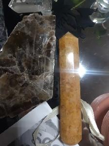 HONEYBEE OCTAGONAL POINT YELLOW AVENTURINE WAND - Photo 3