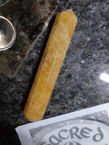 HONEYBEE OCTAGONAL POINT YELLOW AVENTURINE WAND - Photo 6