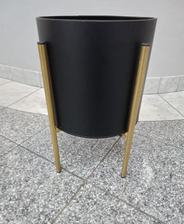 GOLD AND BLACK PLANTER - $30