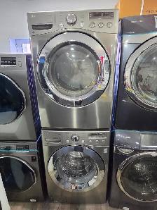 LG 27' Graphite Stainless Steel FrontLoad Stackable Washer Dryer