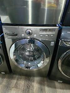 LG 27' Graphite Stainless Steel FrontLoad Stackable Washer Dryer - Photo 3