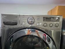 LG 27' Graphite Stainless Steel FrontLoad Stackable Washer Dryer - Photo 6