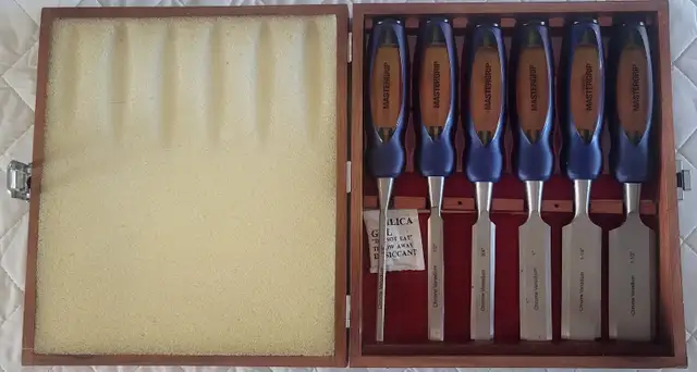 MASTERGRIP 6 PIECE CHISEL SET - 1/4'-1 1/2' - BRAND NEW IN CASE