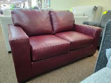 New Bolsena Garnett Leather Loveseat Reg. $1299