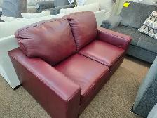 New Bolsena Garnett Leather Loveseat Reg. $1299 - Photo 2