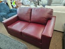 New Bolsena Garnett Leather Loveseat Reg. $1299 - Photo 3