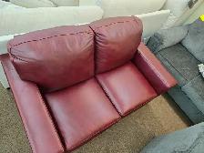 New Bolsena Garnett Leather Loveseat Reg. $1299 - Photo 5