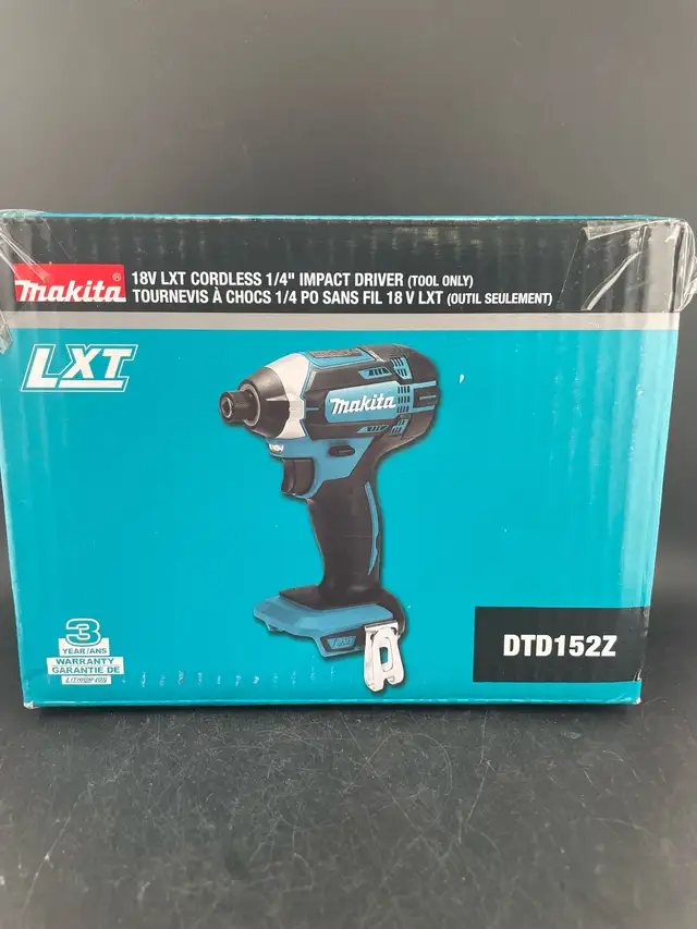 MAKITA 18V 1/4" IMPACT DRIVER DTD152Z