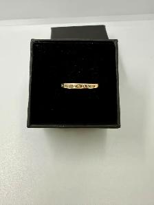 Women's 10K Gold Eternity Band w Diamonds~Size 6