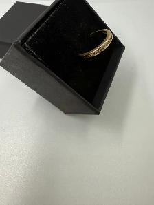 Women's 10K Gold Eternity Band w Diamonds~Size 6 - Photo 2
