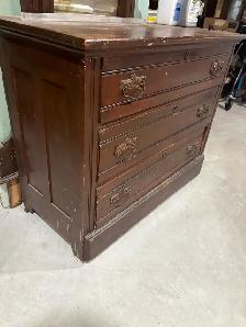 Vintage Oak Dresser and Matching Chair - Photo 4