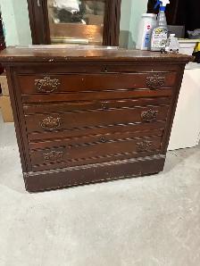 Vintage Oak Dresser and Matching Chair - Photo 5