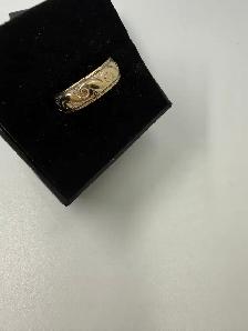 Women's/Men's 10K Etched Gold Band~Size 7.5 - Photo 2