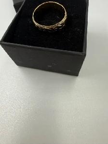 Women's/Men's 10K Etched Gold Band~Size 7.5 - Photo 3