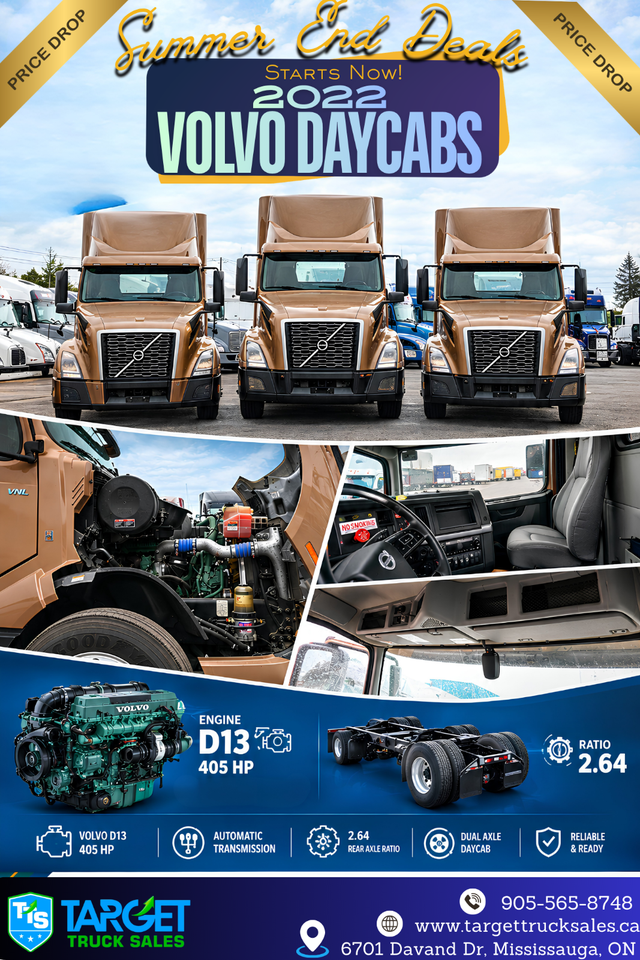 2022 Volvo Daycab - 4 Units Available For Sale