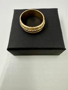 Men's 10K White Gold & Gold Rope Band~Size 9.5 - Photo 3