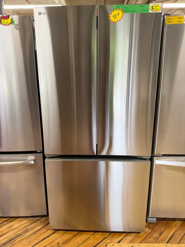 LG open box, 33 inch three door fridge