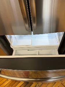 GE 33 inch counterdepth French door fridge, 2020, - Photo 5