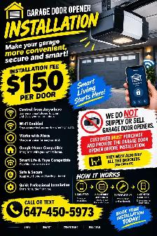 Garage door opener installation