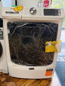 meta AI open box new white front load washer
