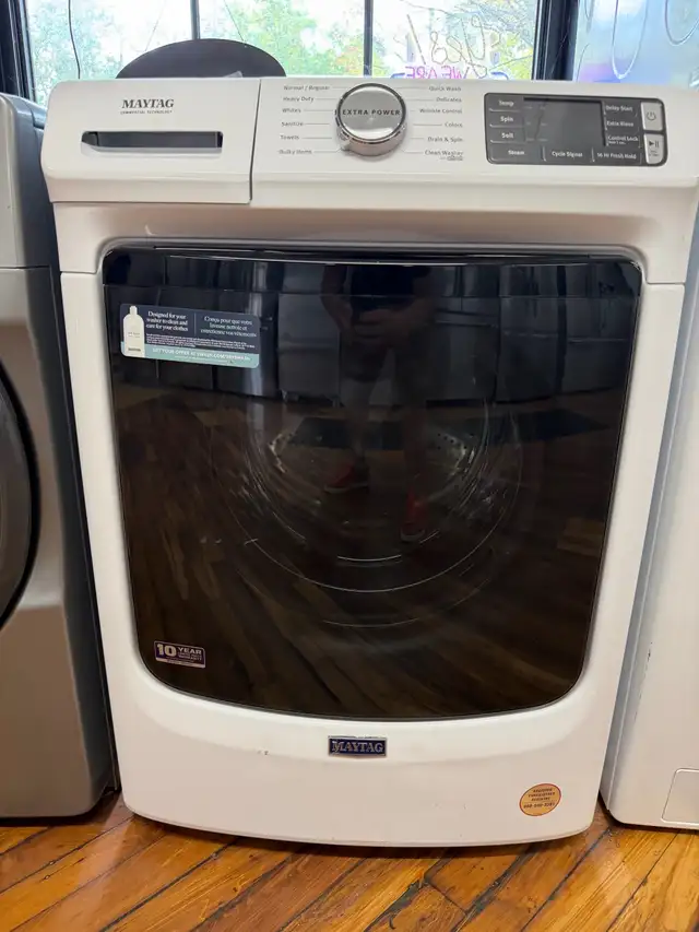 May tag, white commercial technology, front load washer, 2023