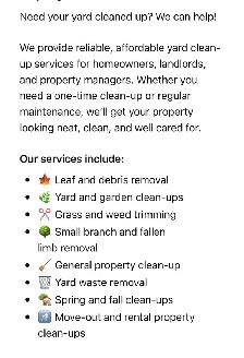 fall yard clean up  services - Photo 2