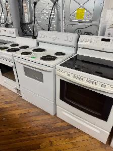 White glass top and coil top stoves - Photo 2