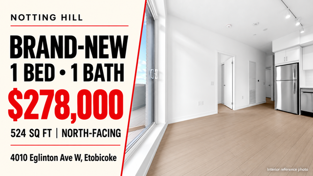 $278K Brand-New 1 Bed Condo Assignment | Notting Hill, Etobicoke