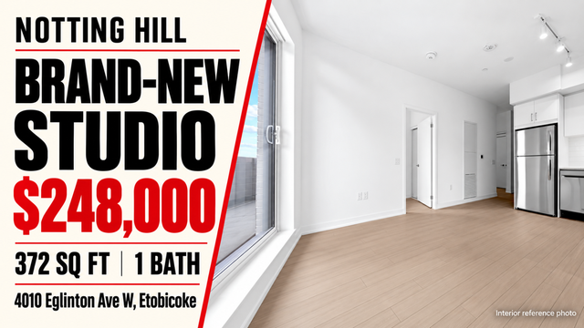 $248K Brand-New Studio Assignment | Notting Hill, Etobicoke