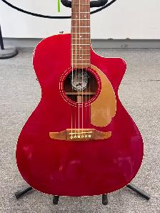 Fender Newporter Player Acoustic-Electric Guitar Midnight Wine - Photo 2