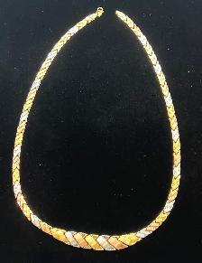 Tri-color Gold Necklace 10k - Photo 7