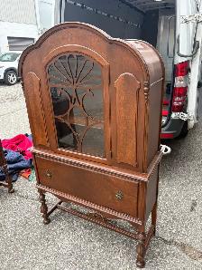 Free delivery antique Vintage Wooden Hutch Cabinet - Photo 7